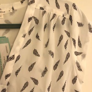 White feather blouse - Small